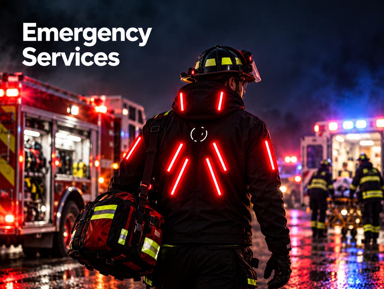 Lumen Jacket worn by emergency services personnel