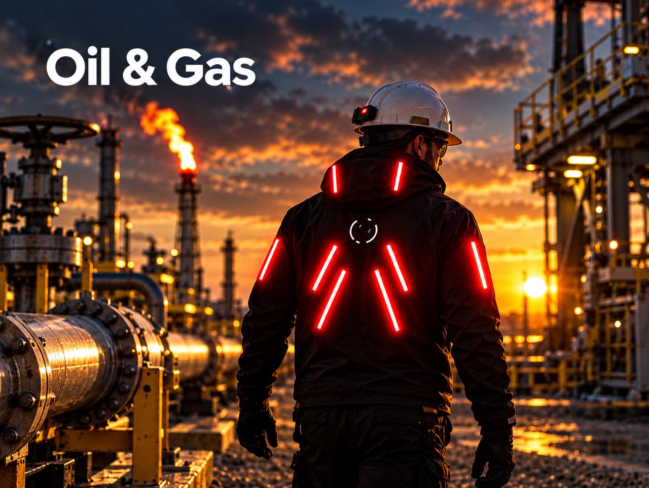 Lumen Jacket worn in oil and gas work environments